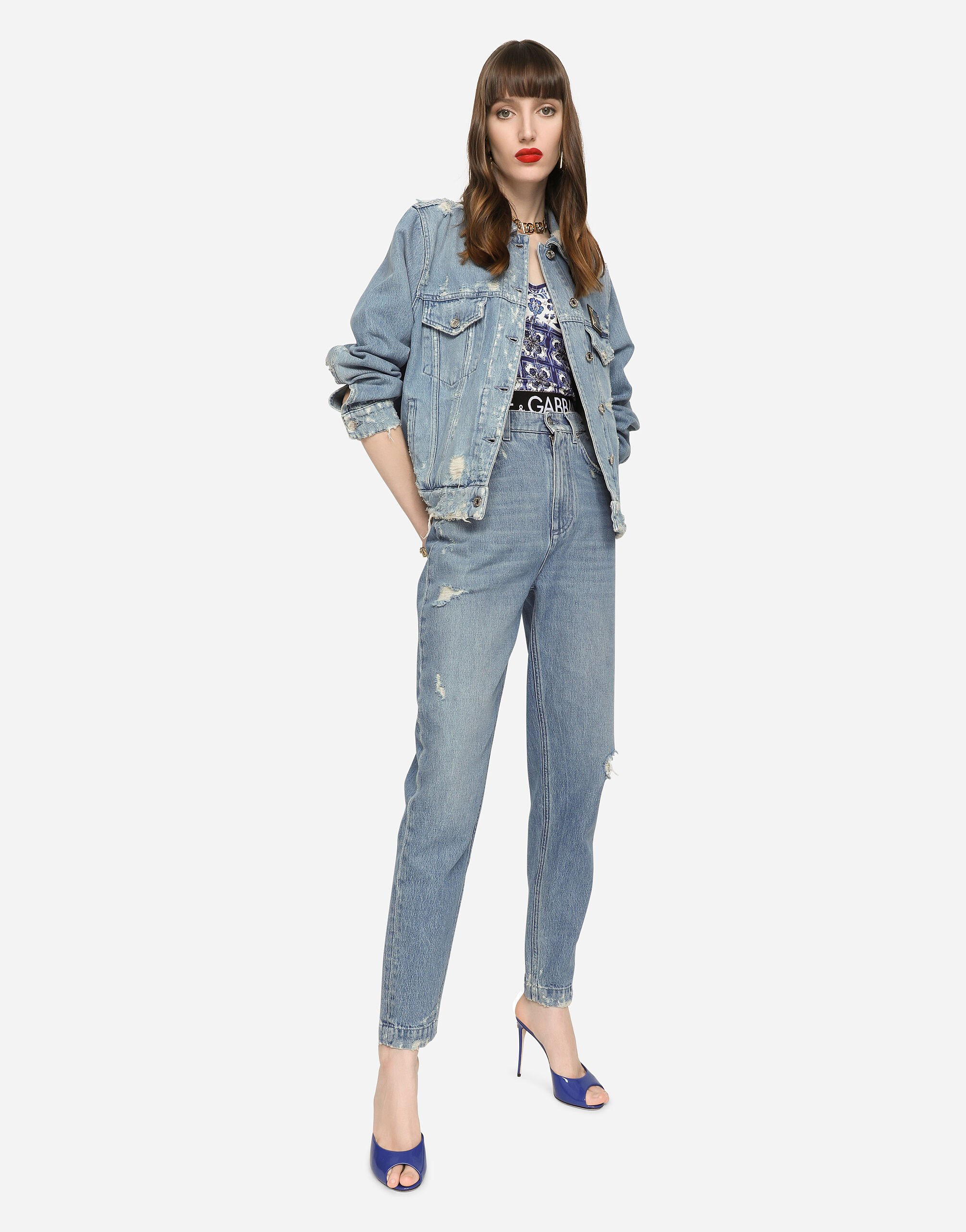 Dolce and gabbana denim sale jacket womens