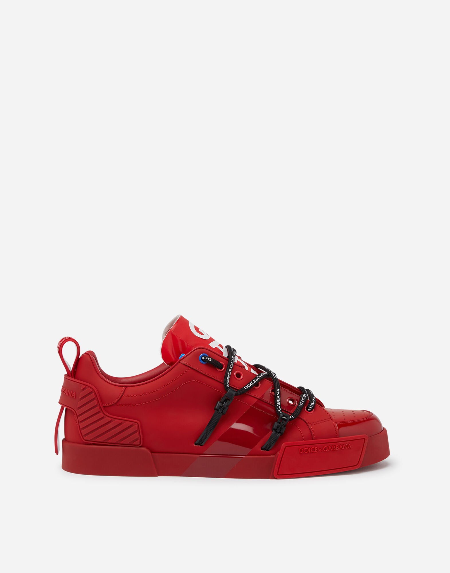 ${brand} Portofino sneakers in calfskin and patent leather ${colorDescription} ${masterID}