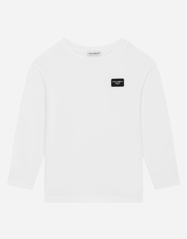 Dolce & Gabbana 标牌装饰平纹针织 T 恤 白 L4JT7MG7M4S