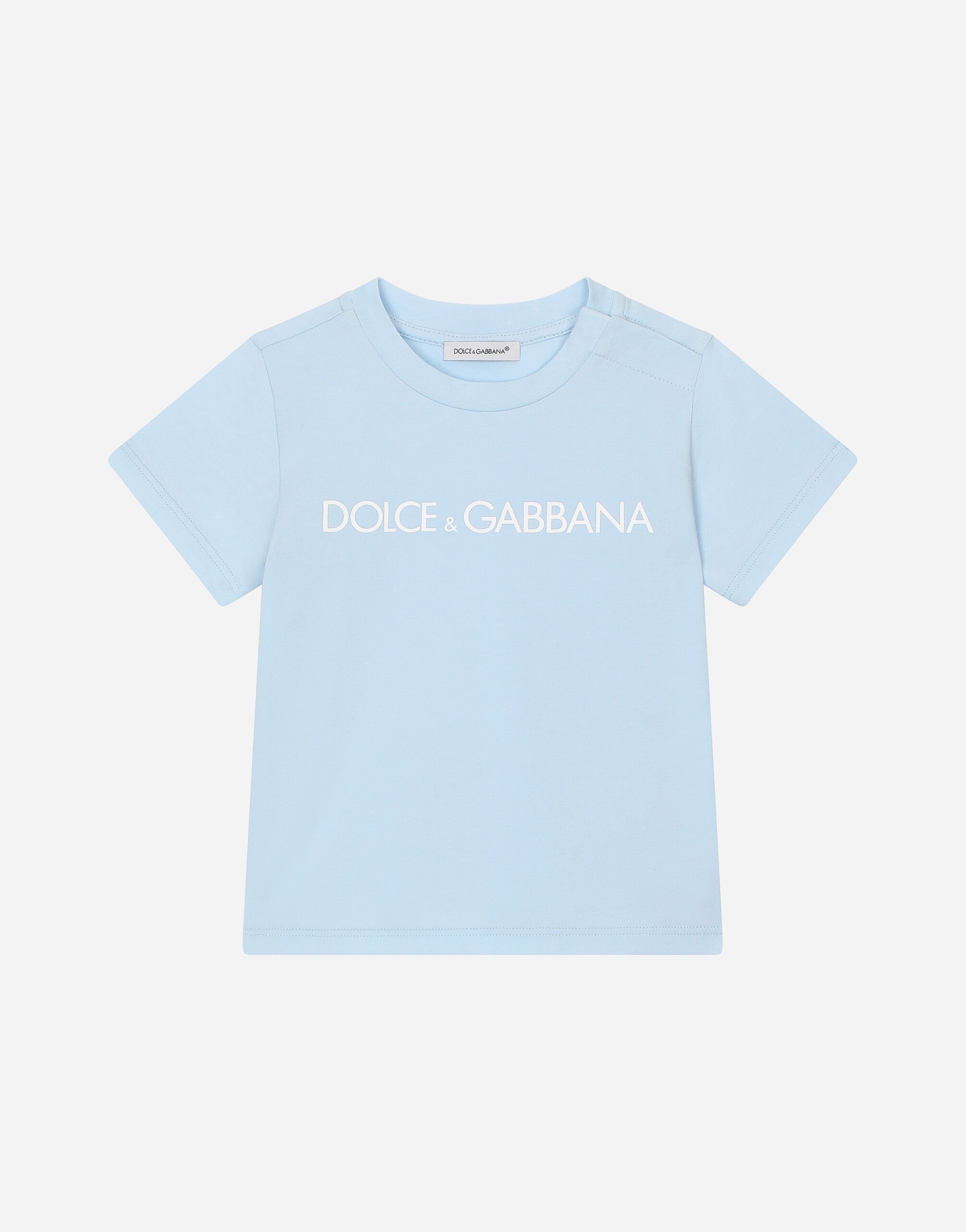 Dolce & Gabbana Camiseta de punto con estampado del logotipo Imprima L1JTEYII7ED