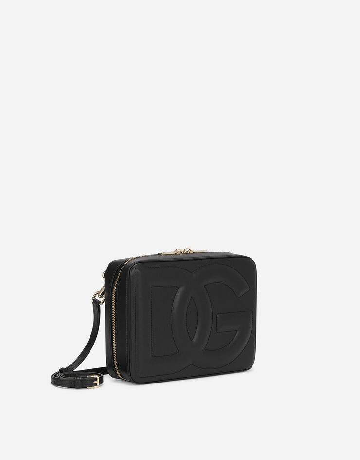 Dolce & Gabbana DG Logo Bag camera bag media in pelle di vitello Nero BB7290AW576