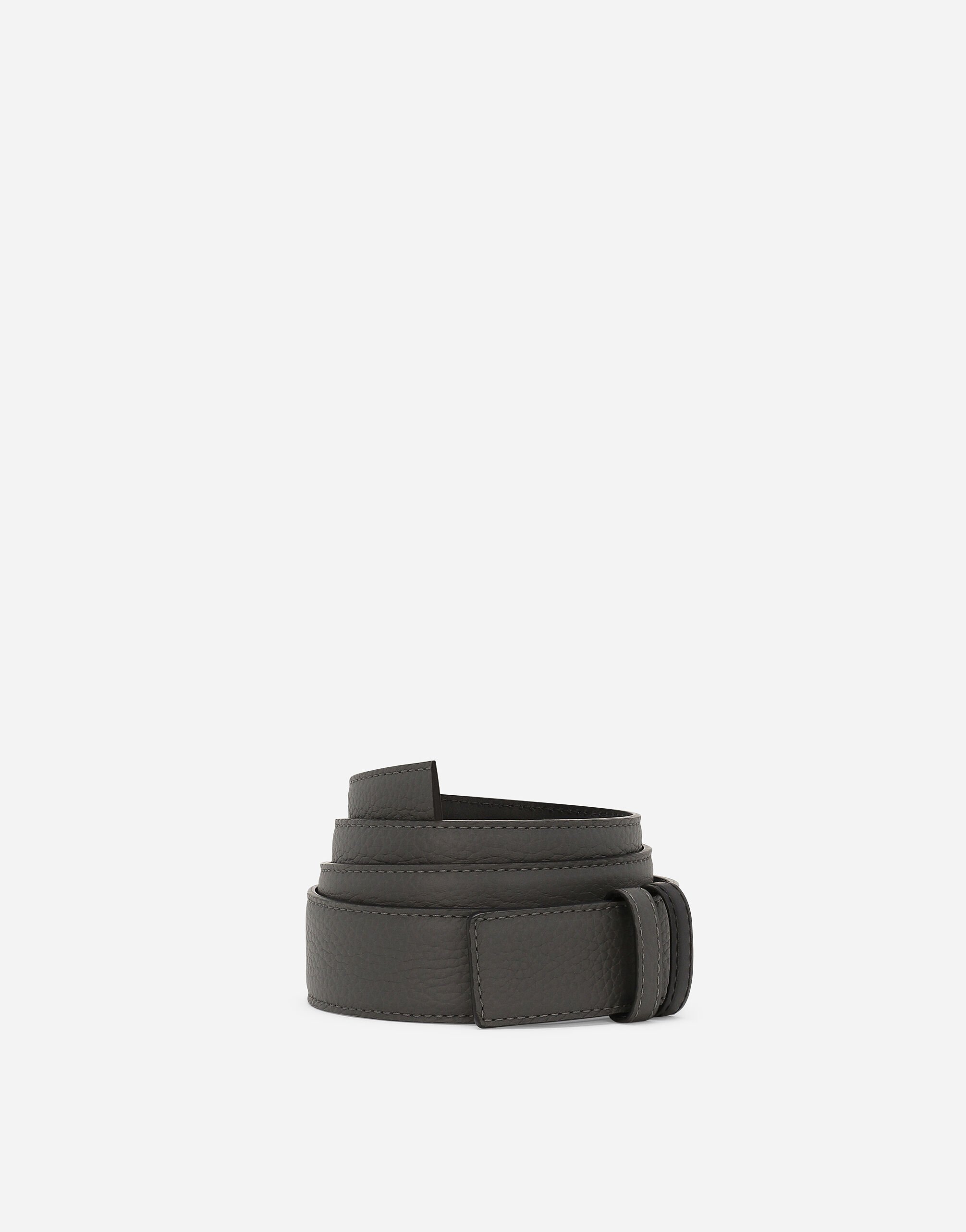 Dolce & Gabbana Cinturón con correa reversible en piel de becerro con estampado de ciervo Negro BC4870AI935
