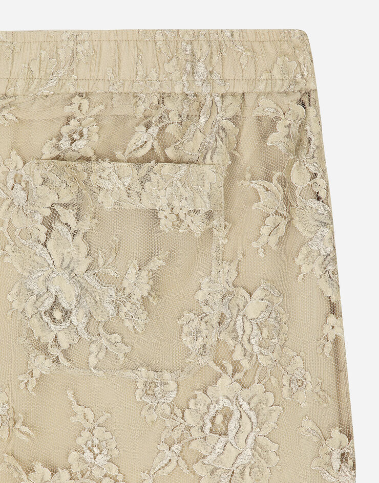 Dolce & Gabbana Классические брюки из басонного кружева бежевый GP05QTHLM9Y