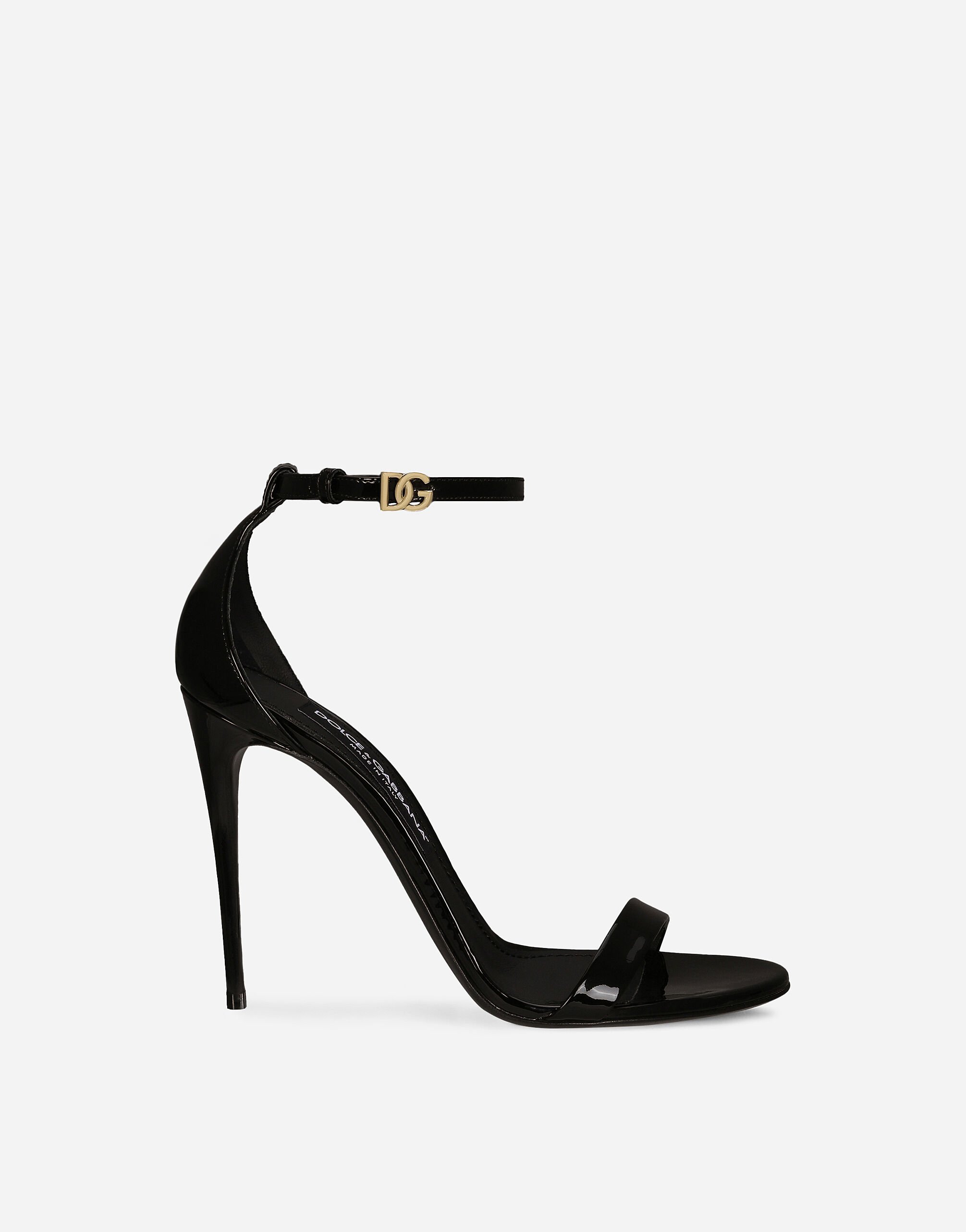 Dolce & Gabbana Patent leather sandals Gold WEN6P2W1111