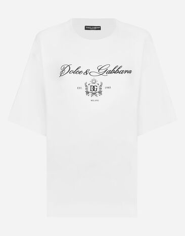 ${brand} Jersey T-shirt with Dolce&Gabbana logo lettering ${colorDescription} ${masterID}