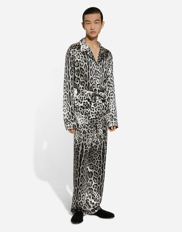 Dolce & Gabbana Leopard-print satin robe Print G2UI3TIS1WT