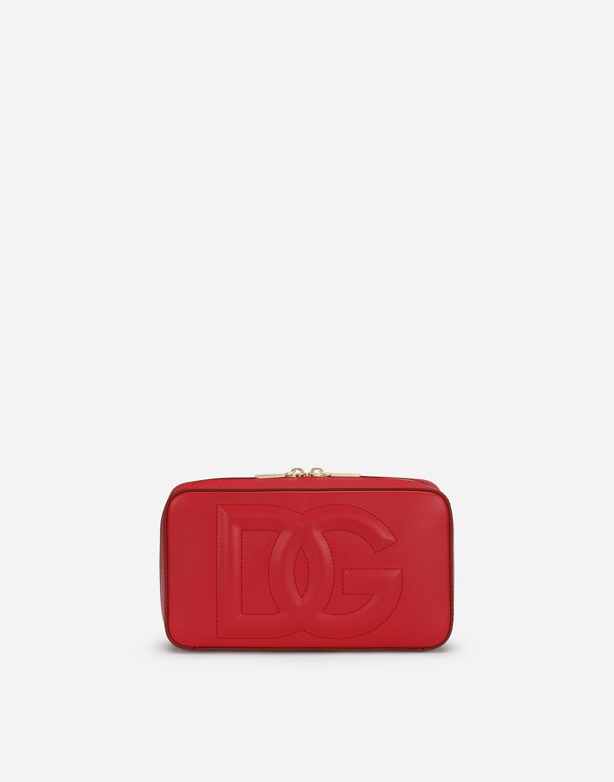 Dolce & Gabbana حقيبة كاميرا صغيرة من جلد عجل بشعار DG متعدد الألوان BB2211AW384