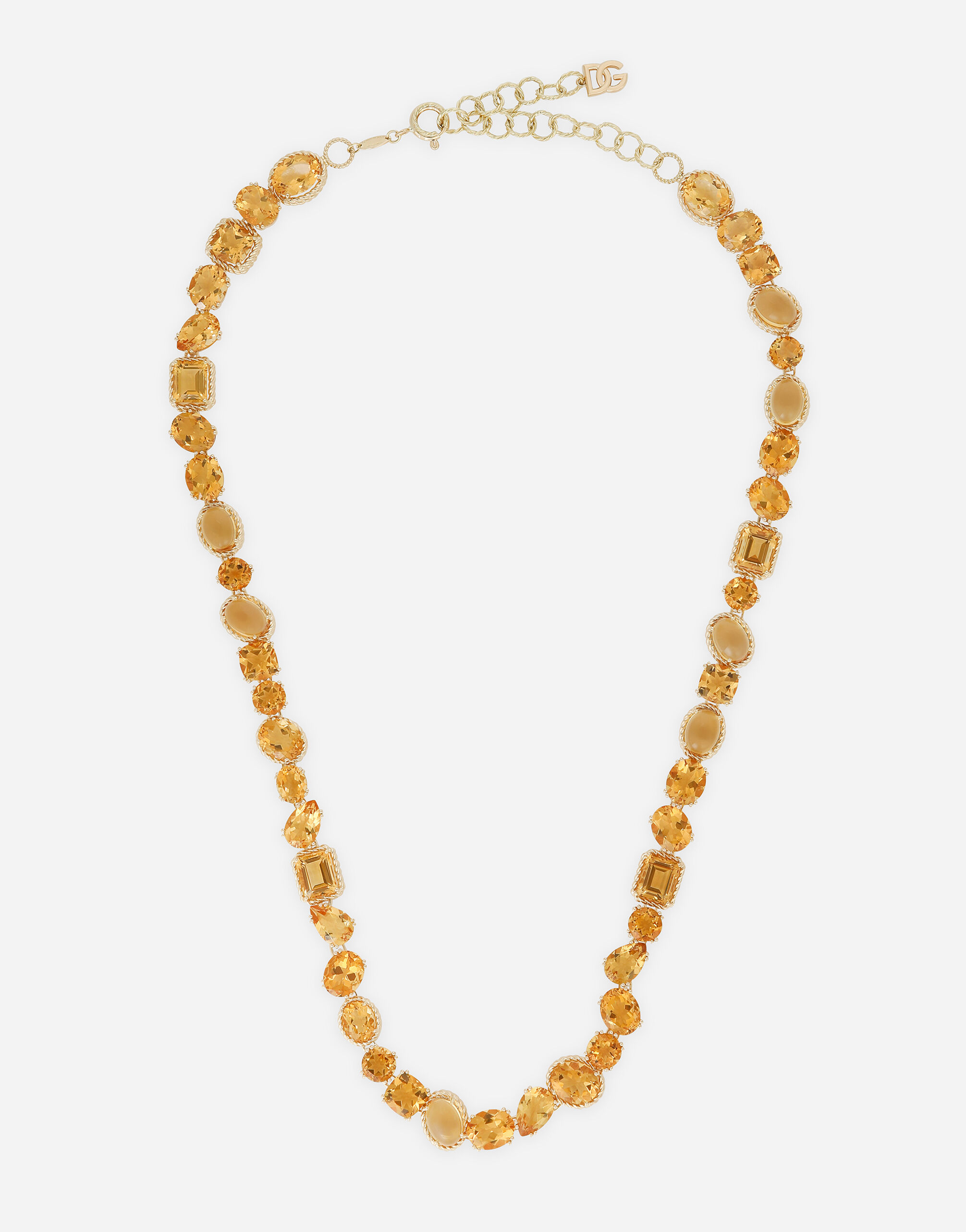 ${brand} Anna necklace in yellow gold 18kt with citrines ${colorDescription} ${masterID}
