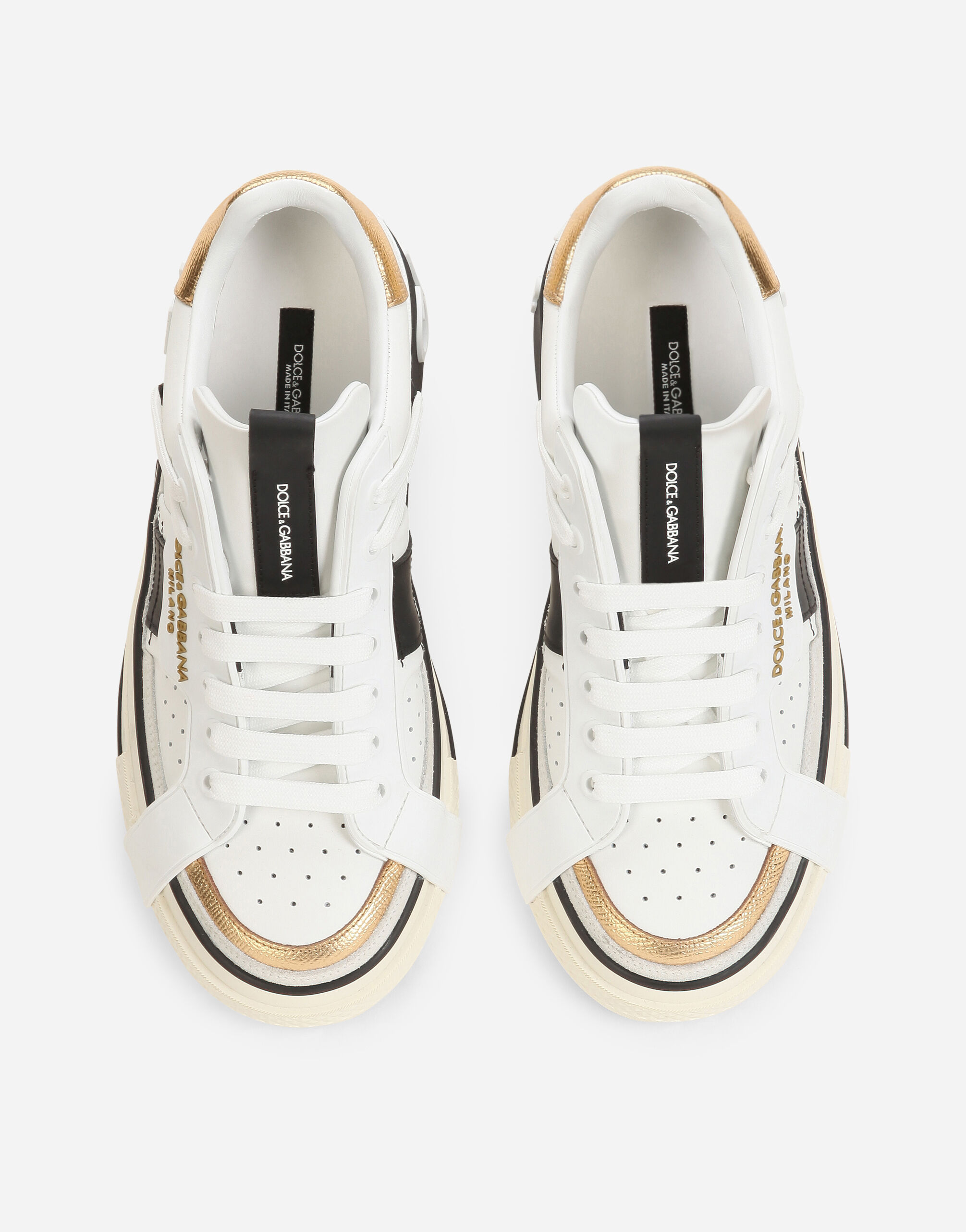 Calfskin Custom 2.Zero sneakers in WHITE for Women | Dolce&Gabbana®