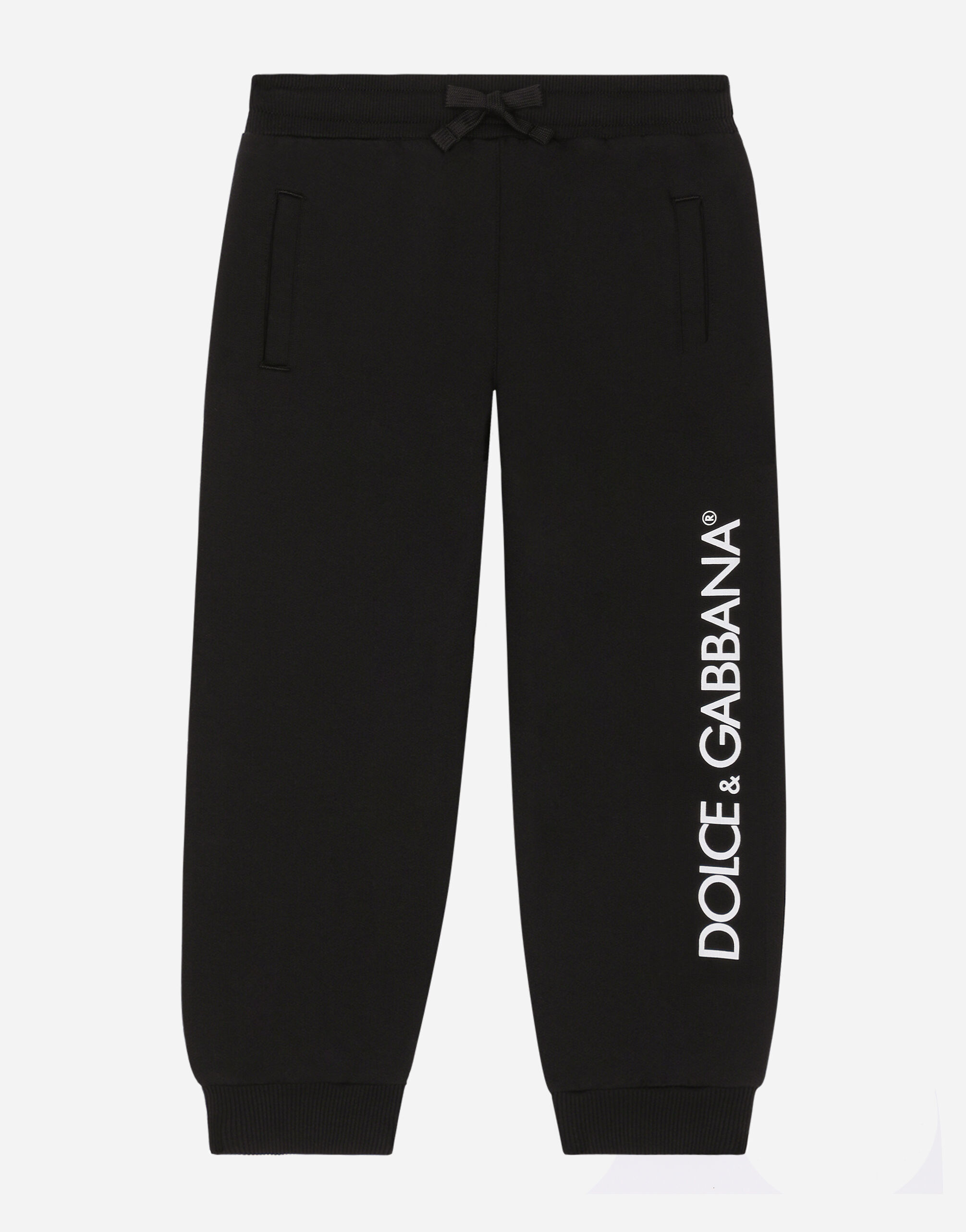 ${brand} Jersey jogging pants with logo print ${colorDescription} ${masterID}