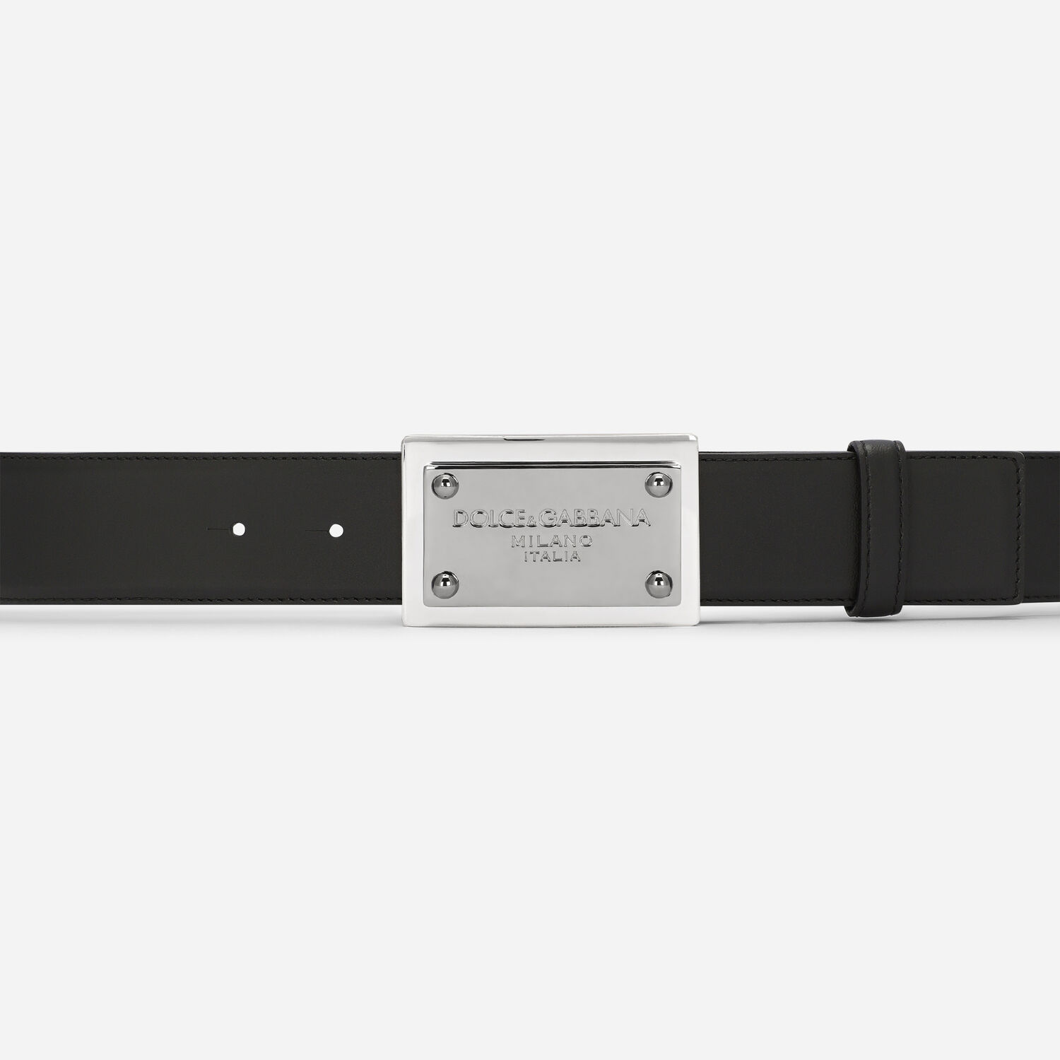 branded tag Calfskin Dolce&Gabbana® for | with US in Black belt