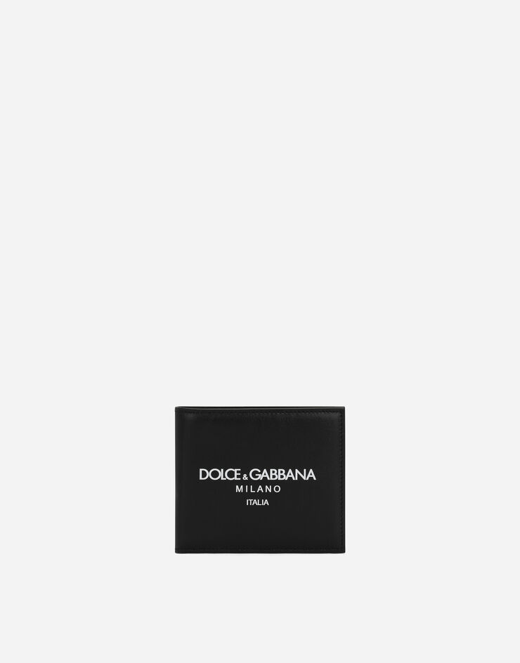 Calfskin bifold wallet with logo in Multicolor for | Dolce&Gabbana® US