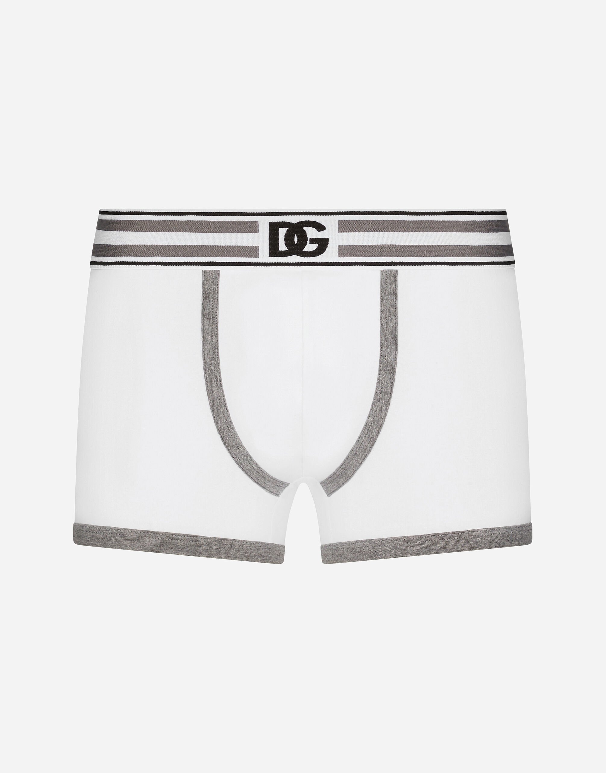 Dolce & Gabbana Regular-fit two-way stretch jersey boxers with DG logo Print GW0MATHS5RU