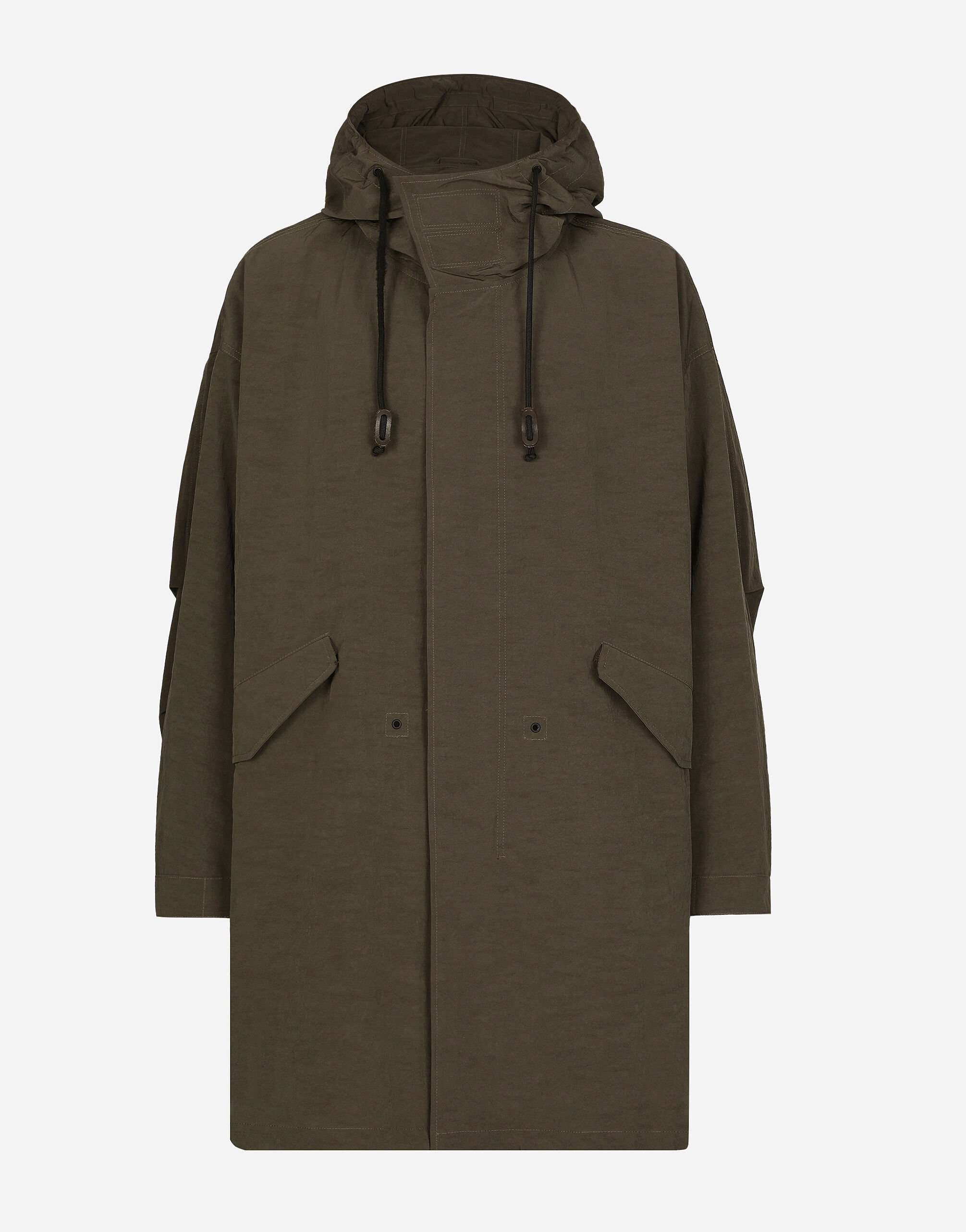 ${brand} Ungefütterter Parka mit Kapuze aus technischem Gewebe in Leinwandbindung ${colorDescription} ${masterID}