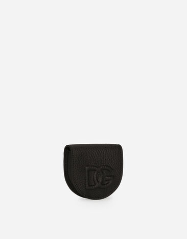 Dolce & Gabbana 디어스킨 프린트 카프스킨 동전 지갑 블랙 BP3332A5326