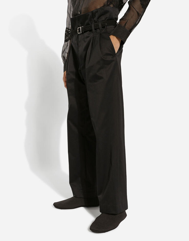 Dolce & Gabbana Классические брюки из хлопка черный GP070TFU6YU