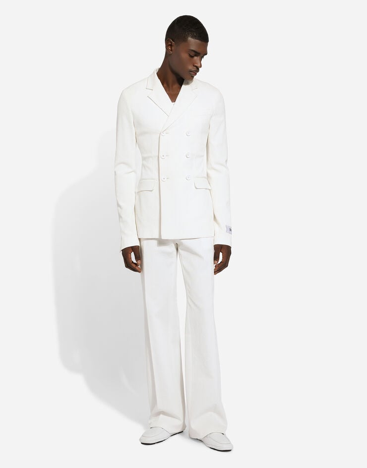 Dolce & Gabbana Pantalone sartoriale in cotone stretch Bianco GP06GTFU9AT