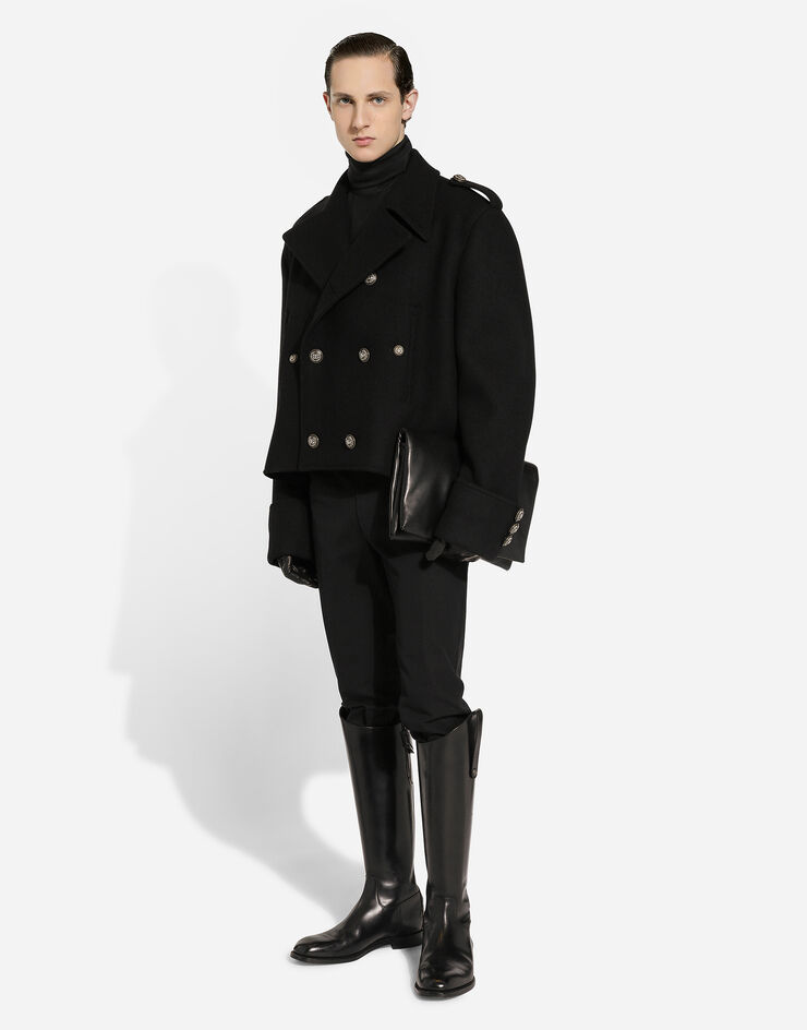 Dolce & Gabbana Short wool military-style coat Black G048PTFU28H