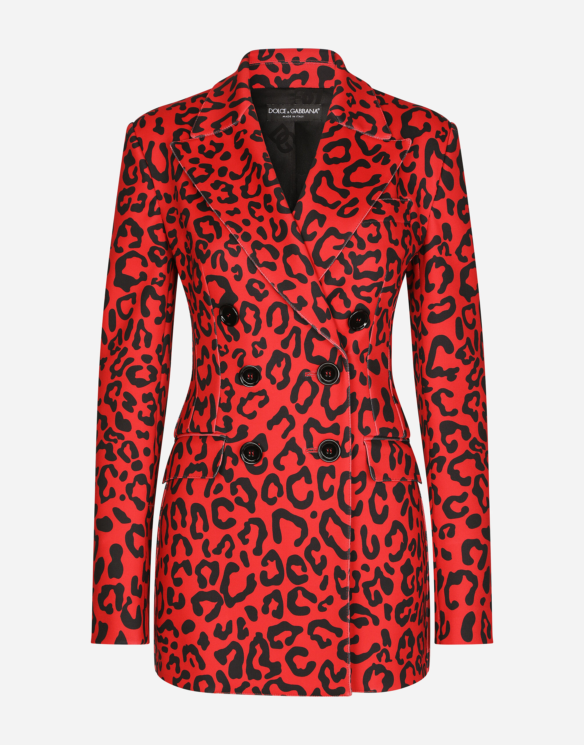 Red leopard sale print blazer