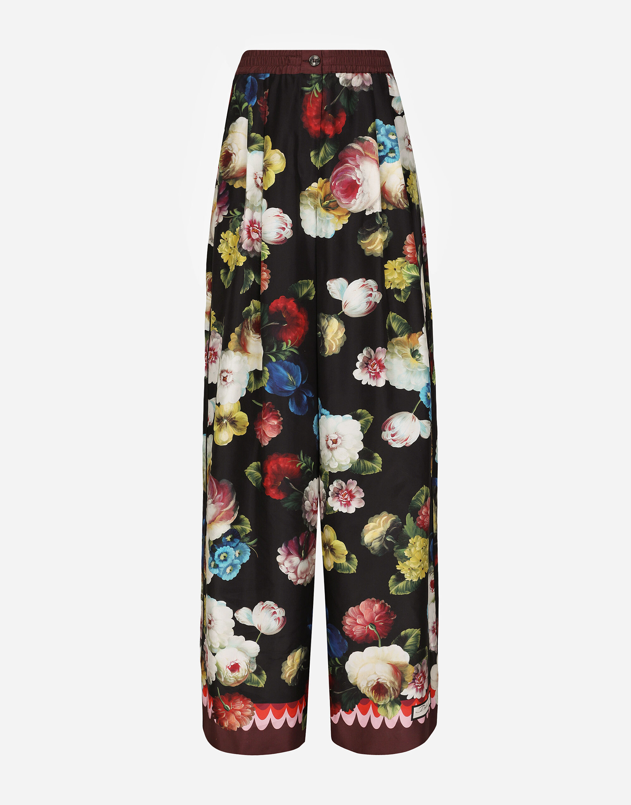 Dolce & Gabbana Pantalon de pyjama en sergé à imprimé fleur nocturne Imprimé F0B7ATIS1SO