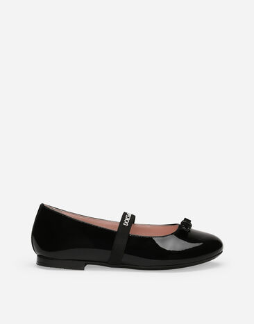 ${brand} Patent leather ballet flats with bow ${colorDescription} ${masterID}