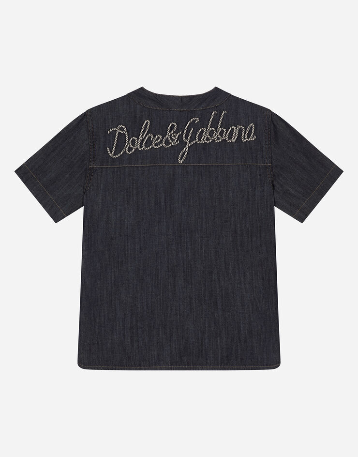 Dolce & Gabbana Jeanshemd mit Dolce&Gabbana-Logo Mehrfarbig L44S15LDC59