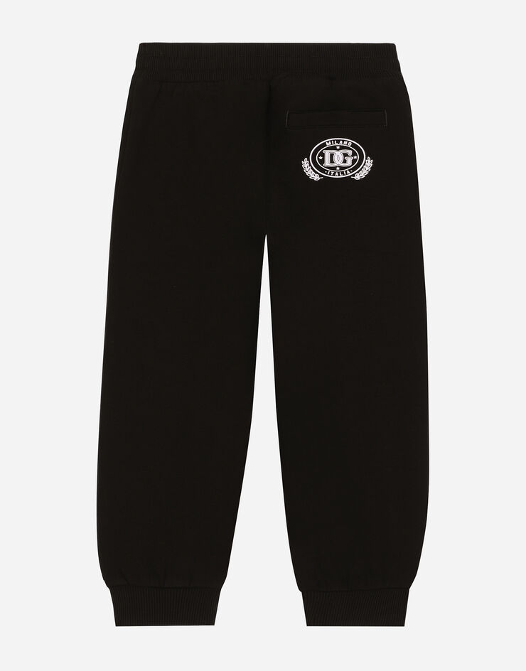 Dolce & Gabbana Jersey jogging pants with DG logo Black L4JPT0G7N4O