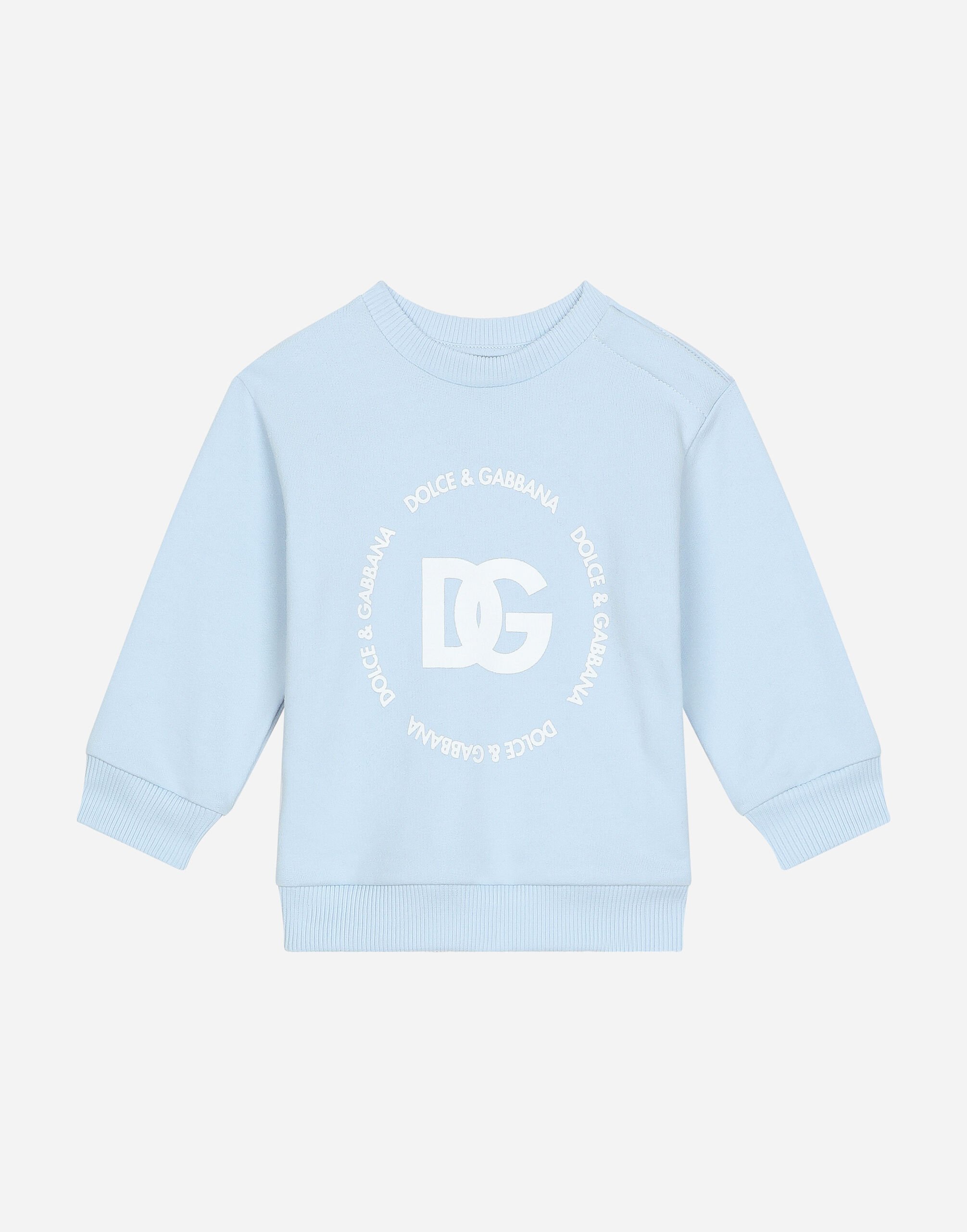 Dolce & Gabbana Sweatshirt aus Jersey DG-Logo Drucken L1JTEYII7ED
