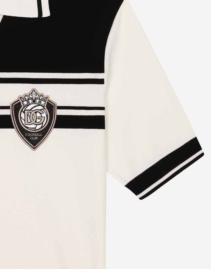 Dolce & Gabbana Polo de algodón con parche de logotipo DG Multicolor GXZ11ZJBCDL