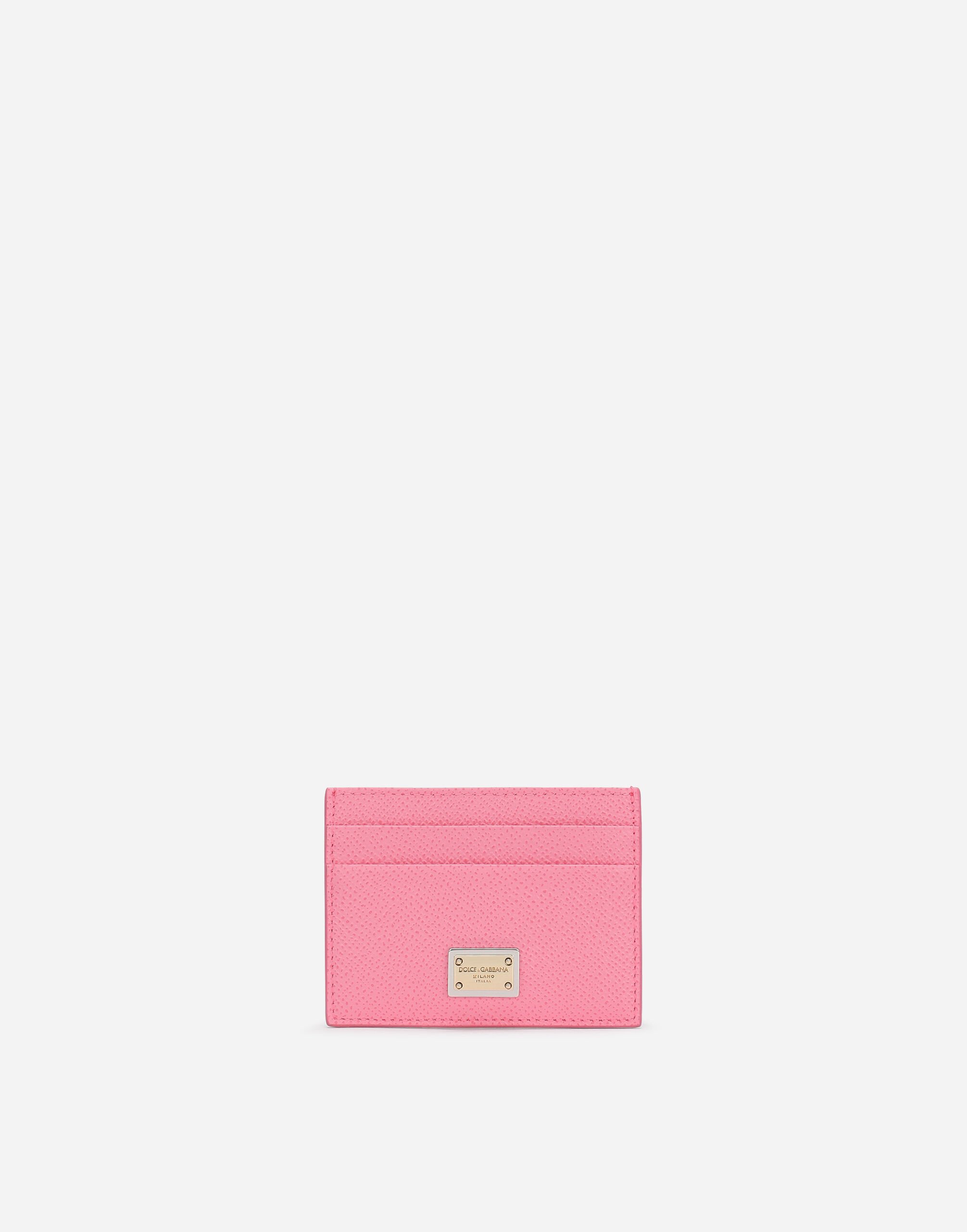 ${brand} Dauphine calfskin card holder with branded tag ${colorDescription} ${masterID}