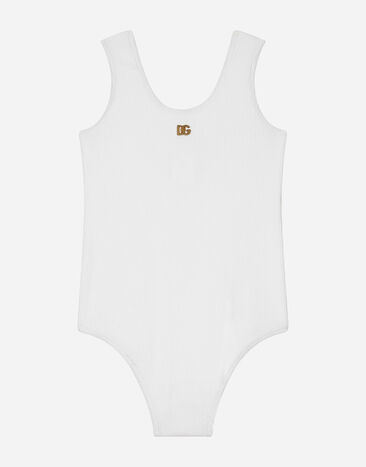 ${brand} Gathered jersey one-piece swimsuit ${colorDescription} ${masterID}