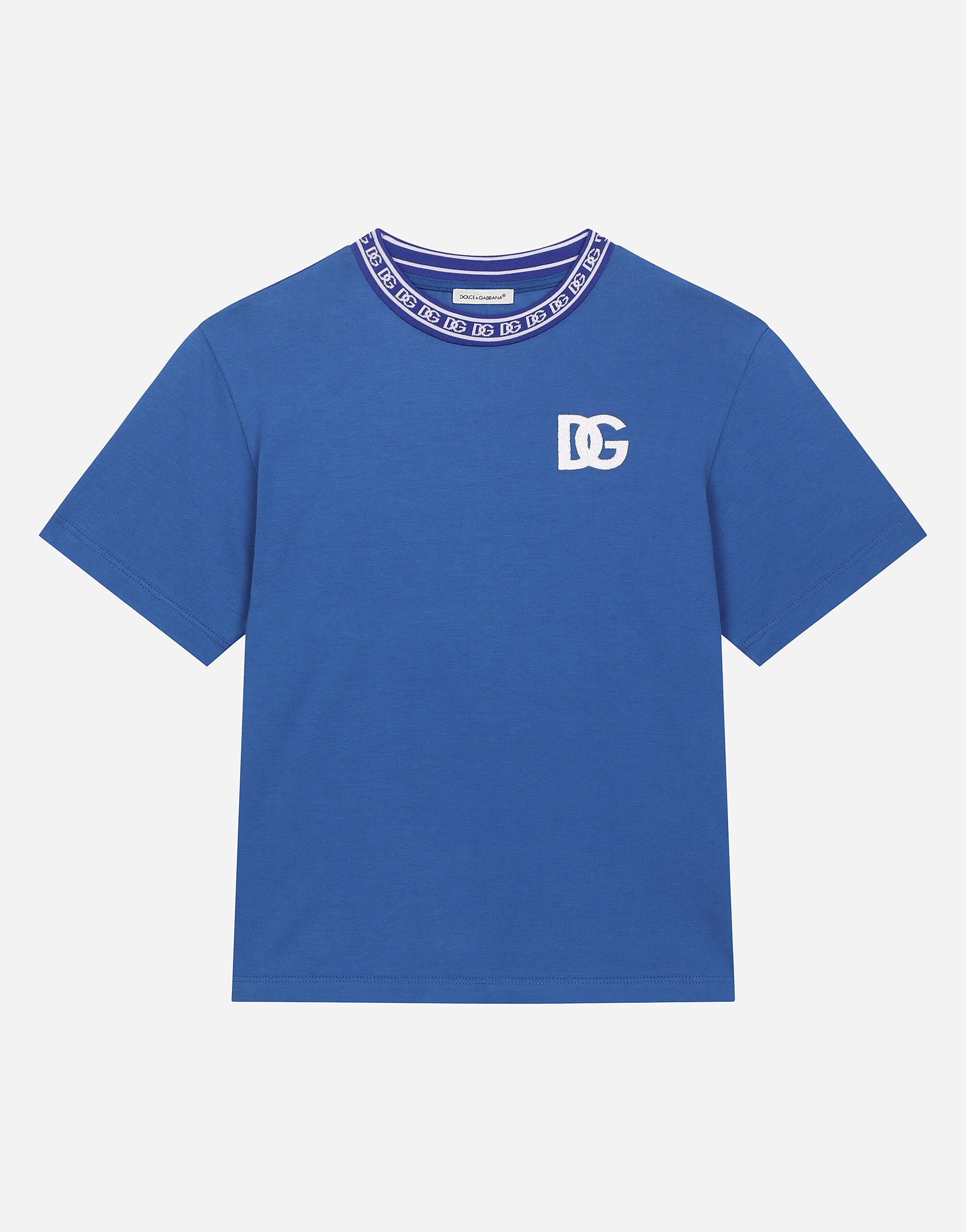 Dolce & Gabbana DG 徽标平纹针织 T 恤 版画 L4JTHVII7ED