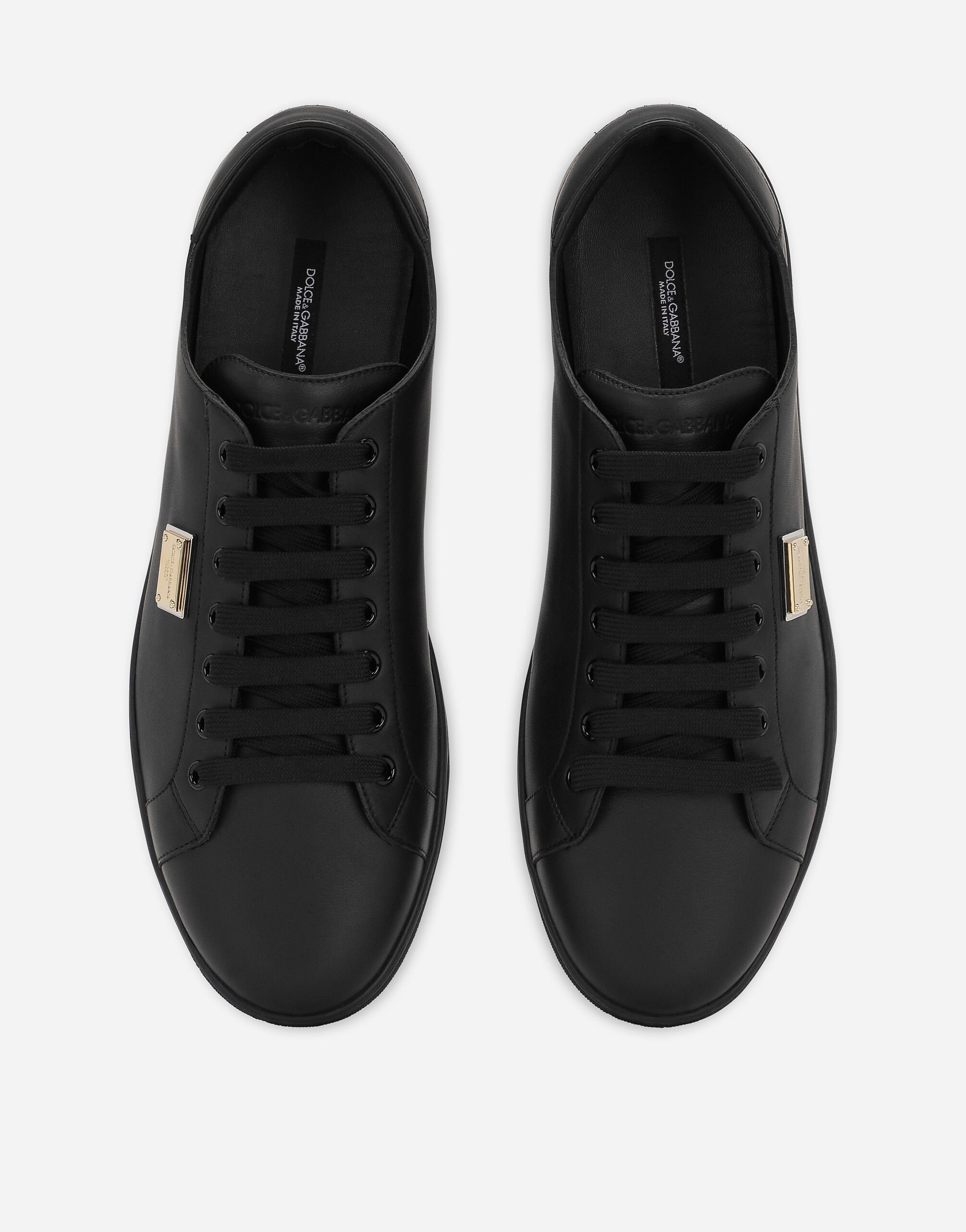 Saint Tropez calfskin sneakers in Black for | Dolce&Gabbana® US