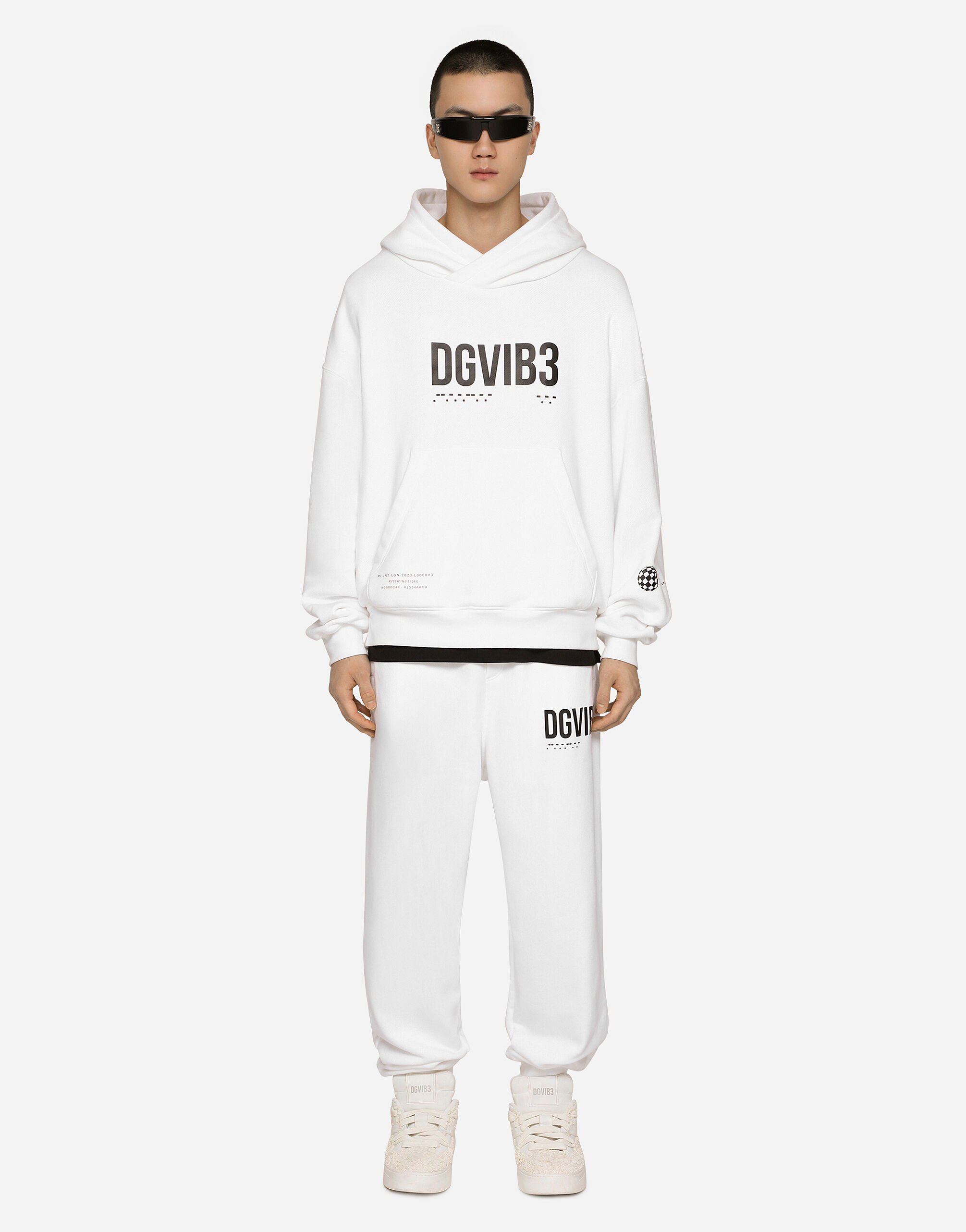 ホワイトのメンズ Jersey jogging pants with DGVIB3 print and logo 