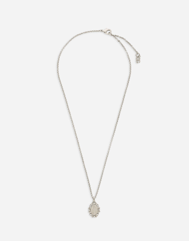 Dolce & Gabbana Collier avec pendentif et cristaux Argent WNN7S5W1111