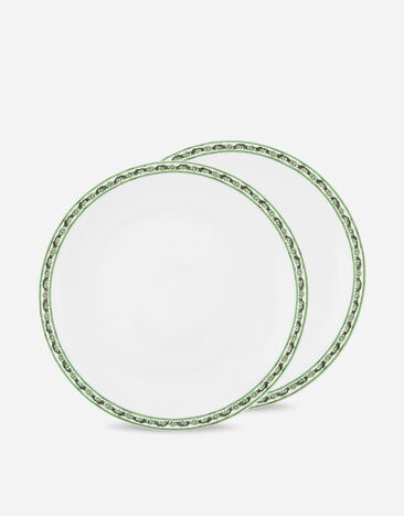 ${brand} Set 2 Porcelain Dinner Plates ${colorDescription} ${masterID}