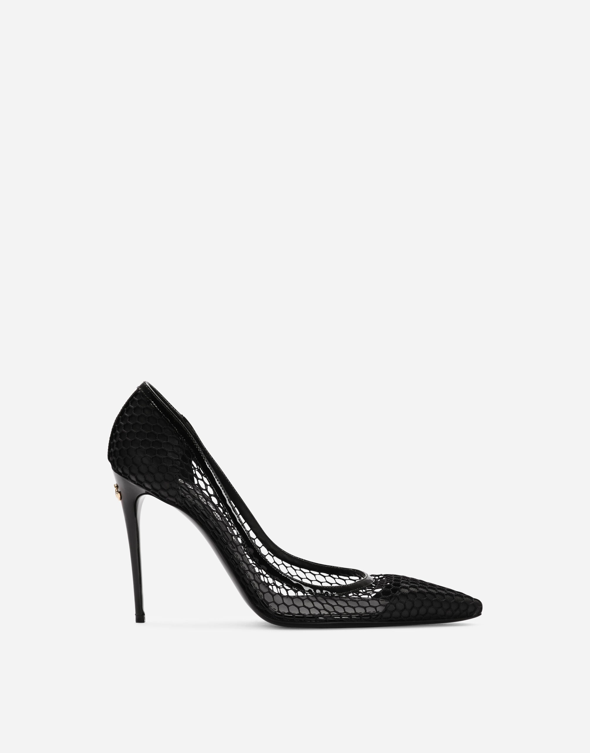 ${brand} Mesh and patent leather pumps ${colorDescription} ${masterID}