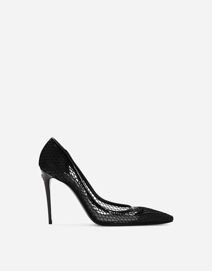 Dolce & Gabbana Mesh and patent leather pumps Black CD1919AG883