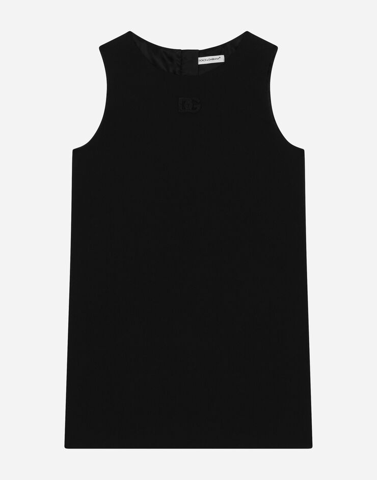 Dolce & Gabbana فستان قصير كادي على شكل A أسود L53DF1G7M4Q