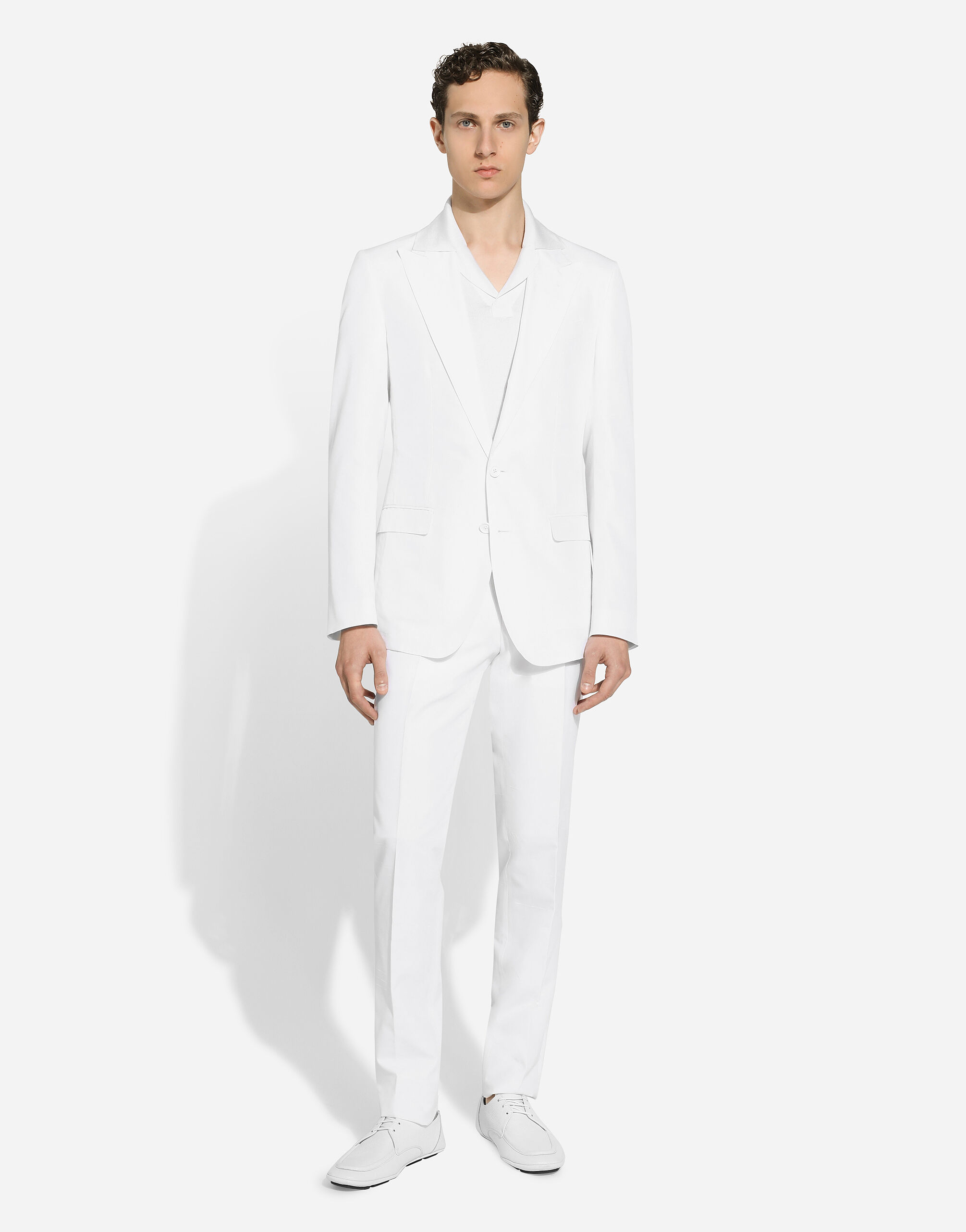 Single-breasted Taormina-fit suit in White for | Dolce&Gabbana® US