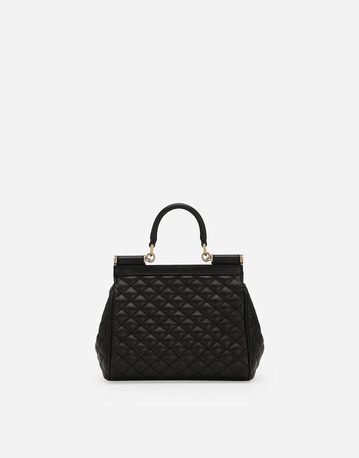 Dolce & Gabbana Sac à main Sicily moyen format Noir BB6003AV967