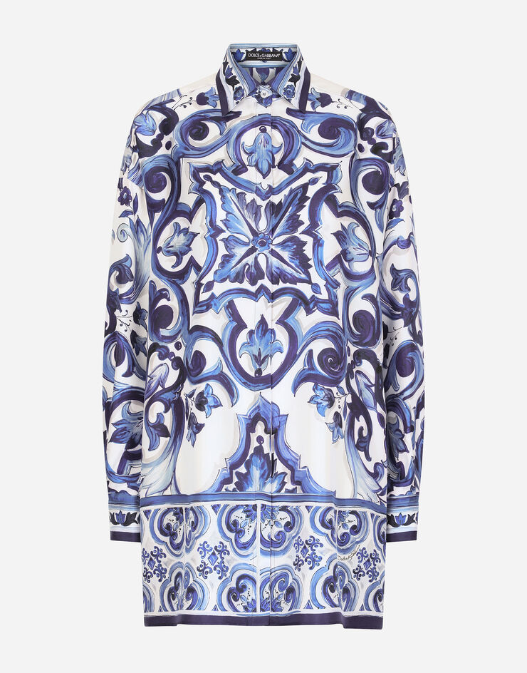 GenesinlifeShops AE - Dolce & Gabbana boat print silk shirt - embellished  bra Dolce & Gabbana - Rhinestone