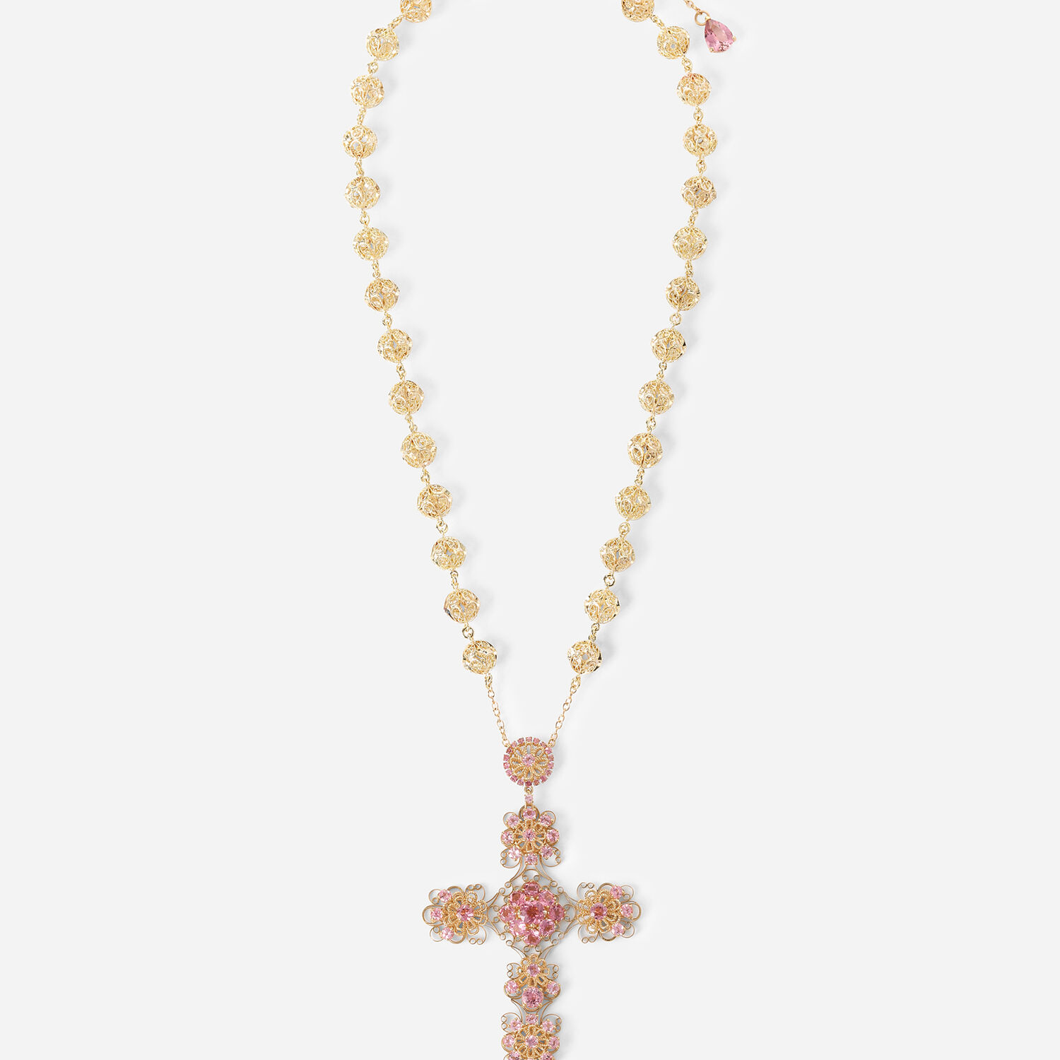 in necklace pink US 18kt for | Dolce&Gabbana® Pizzo in Gold yellow gold tourmalines with