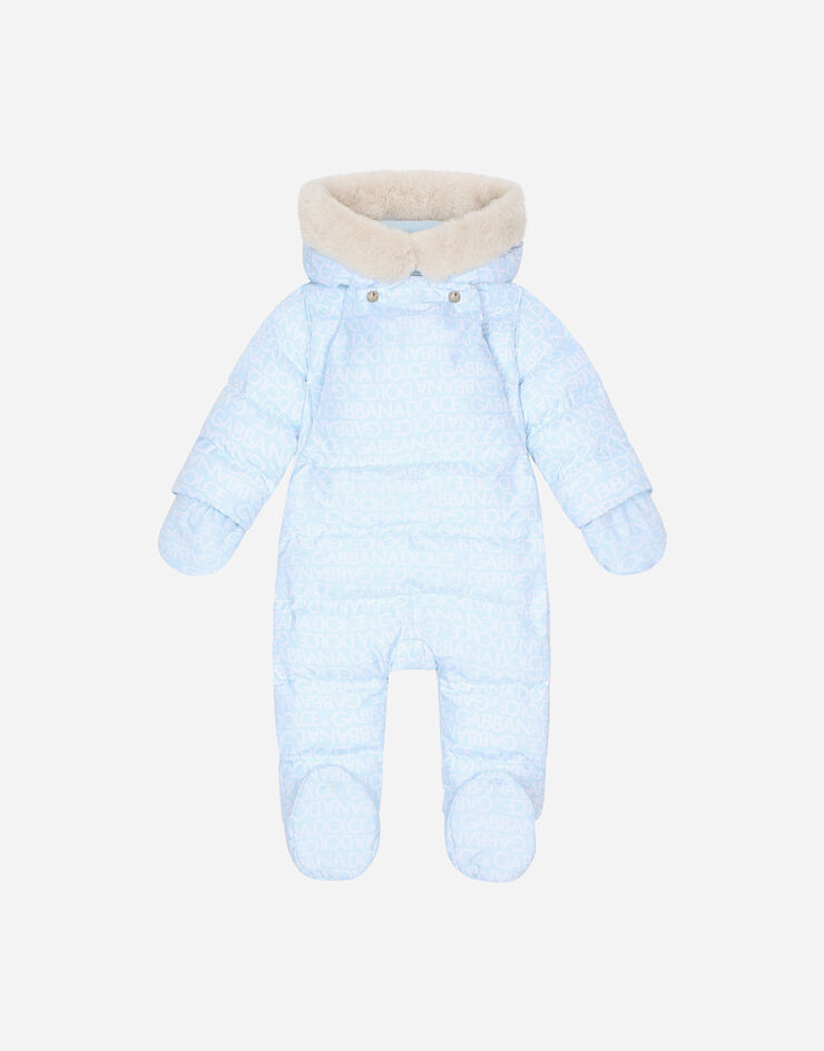 combinaison pilote bebe avec pieds et moufles bleu bebe