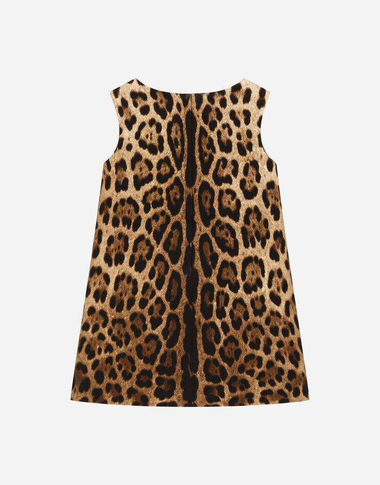 Dolce & Gabbana Leopard-print interlock midi dress Animal Print L53DM3FSGQX