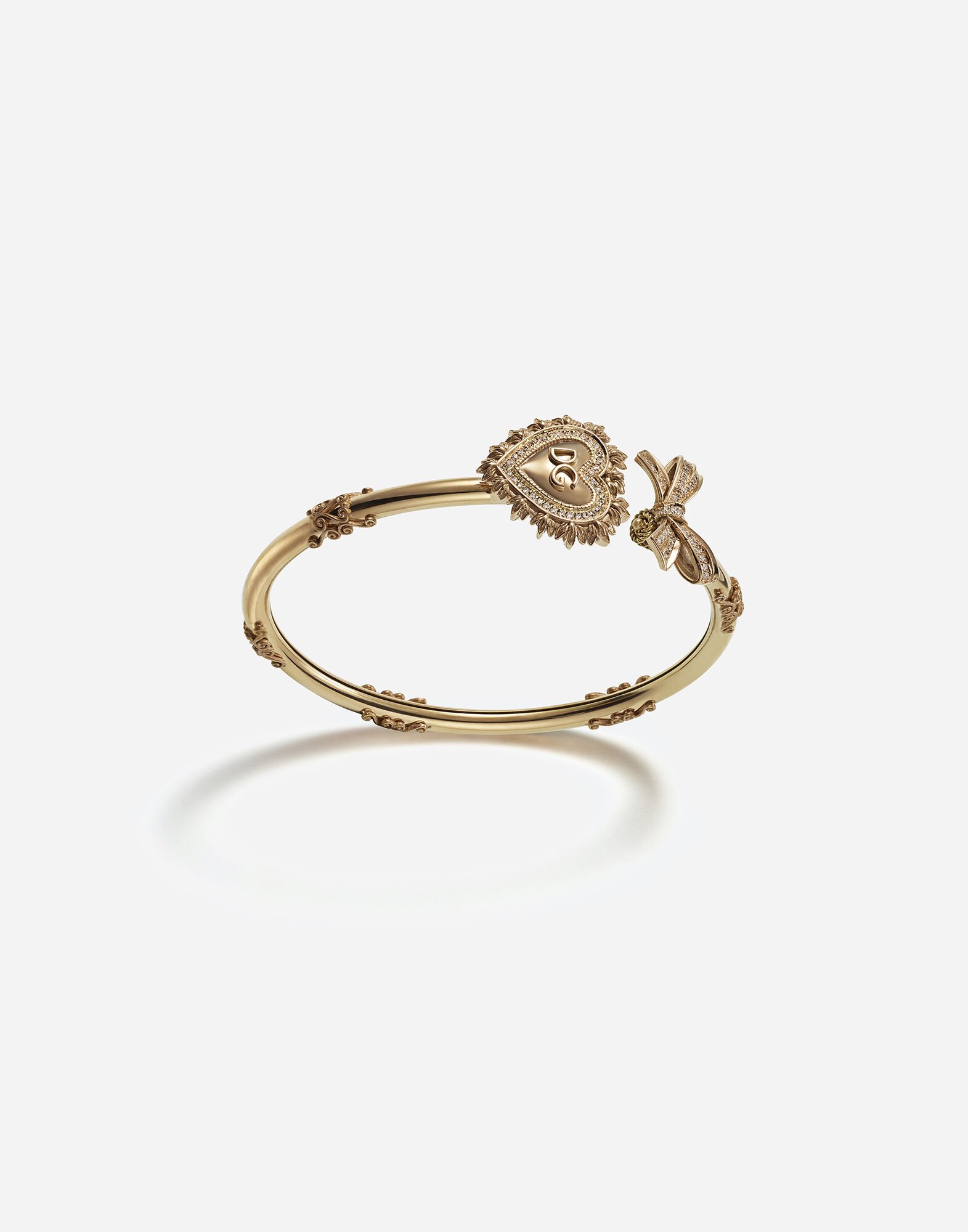 Dolce & Gabbana Bracelet Devotion en or jaune avec diamants Doré WBQA1GWQC01