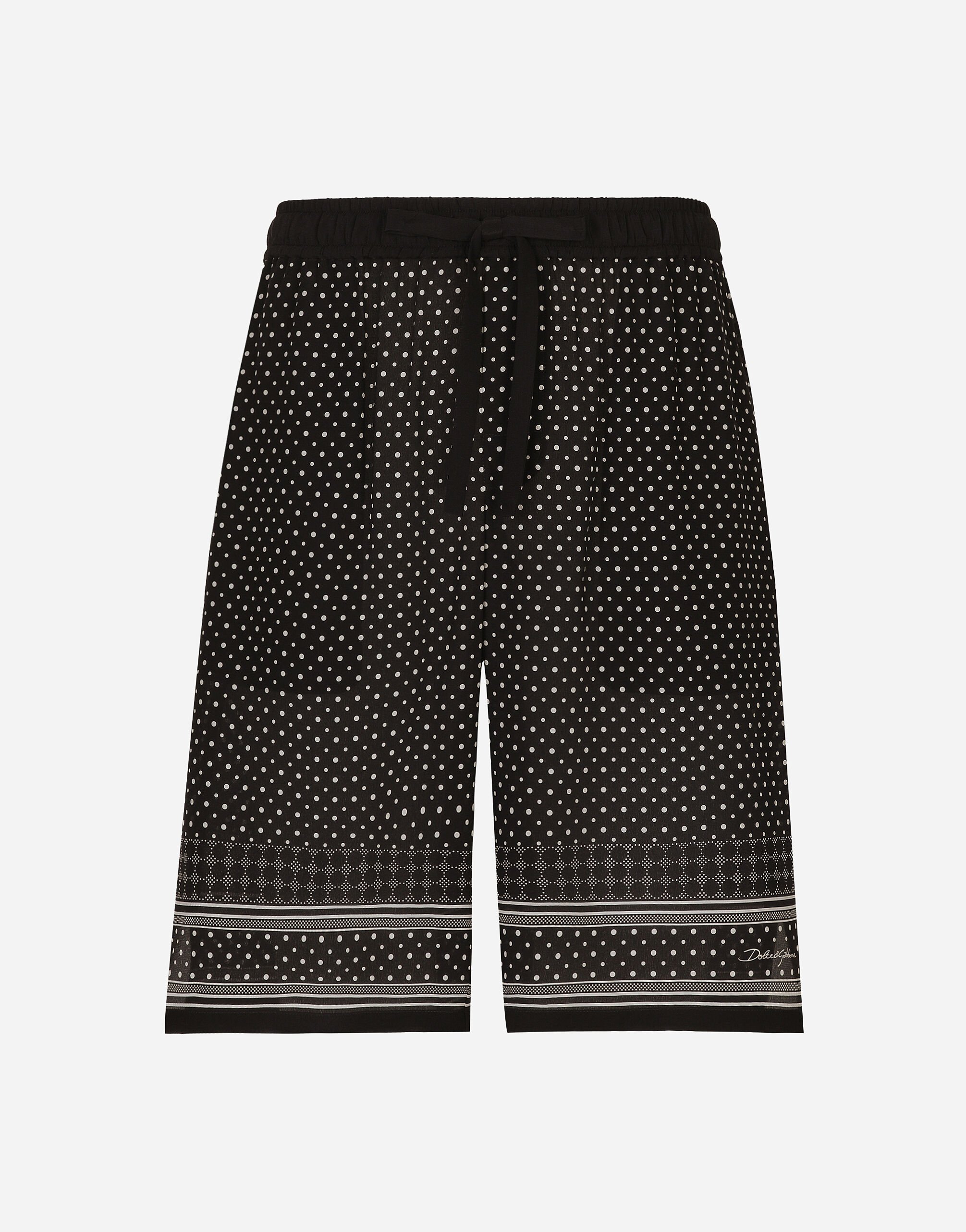 Dolce & Gabbana Tie-print silk jogging shorts Print GVRMATHI1SV