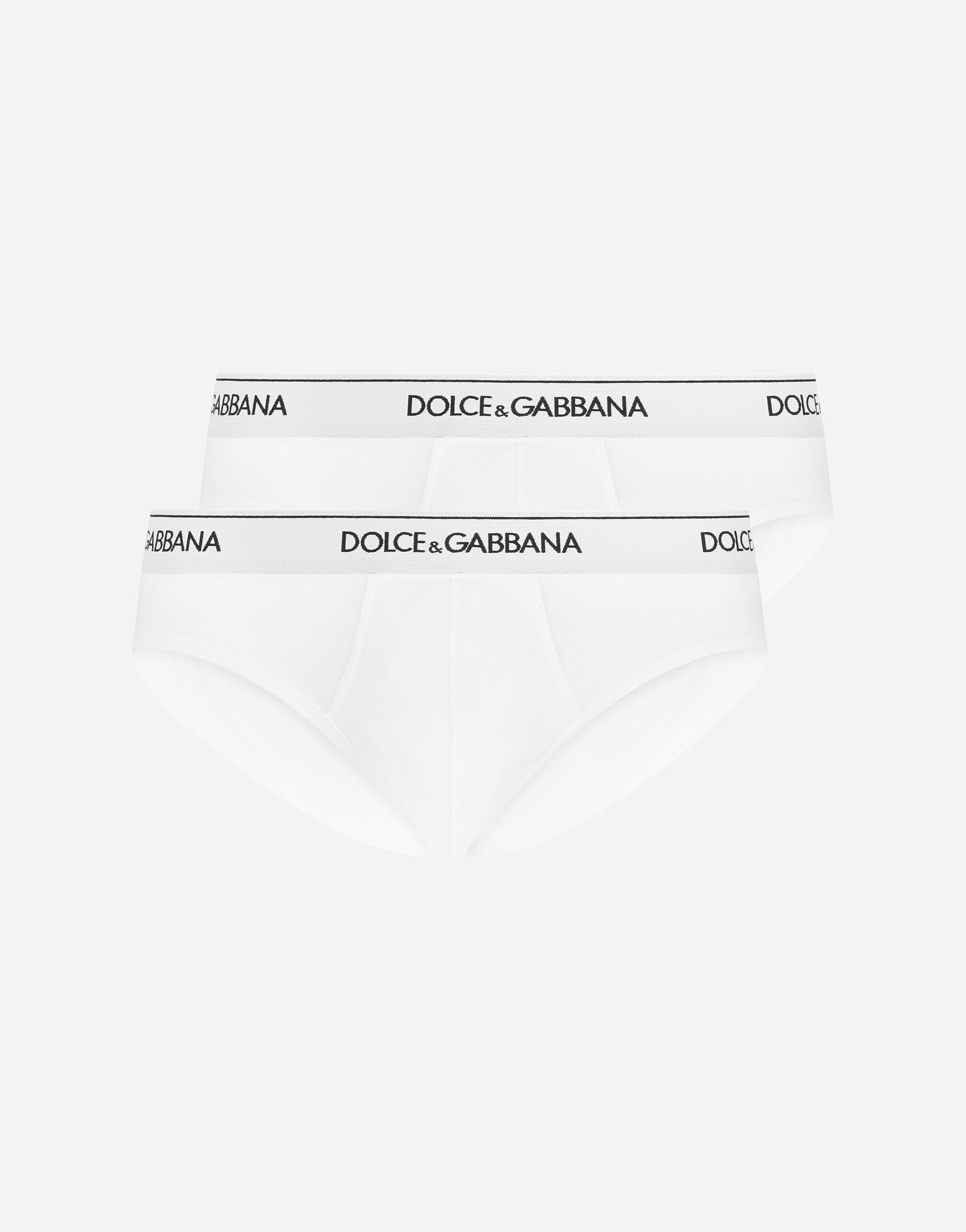 Dolce & Gabbana ブリーフ ミディアムカット ストレッチコットン 2枚パック プリ G031TTHI1SV