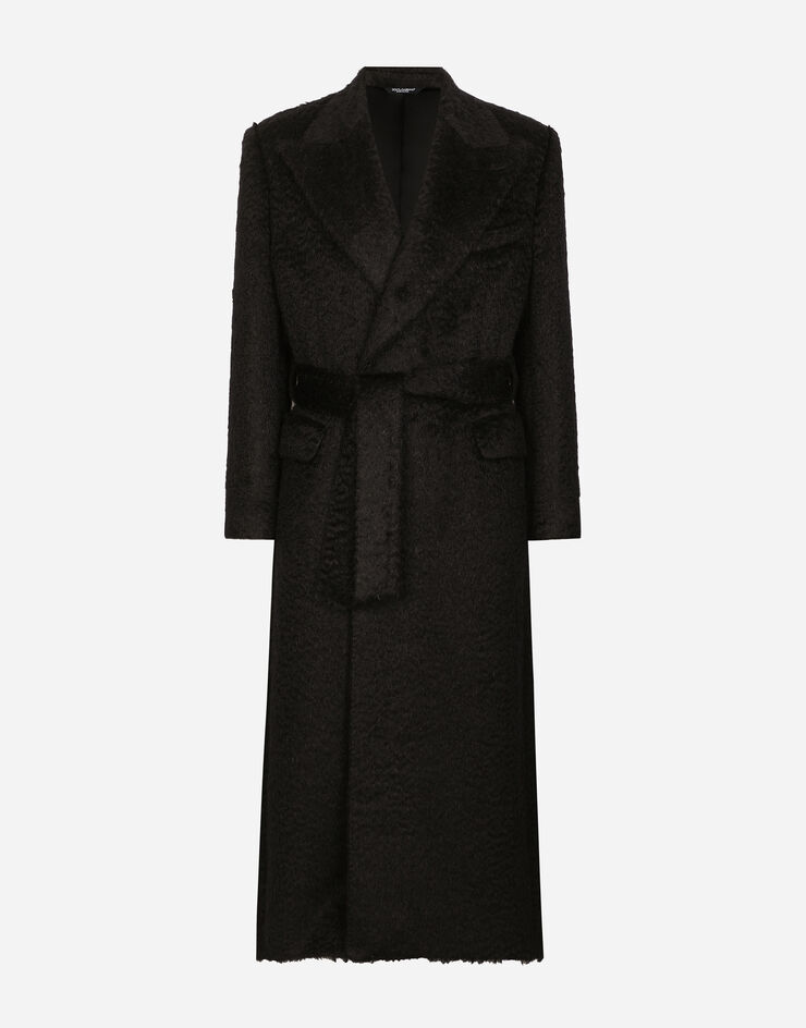 Dolce & Gabbana Belted oversize wool coat Black G047RTFUZC9