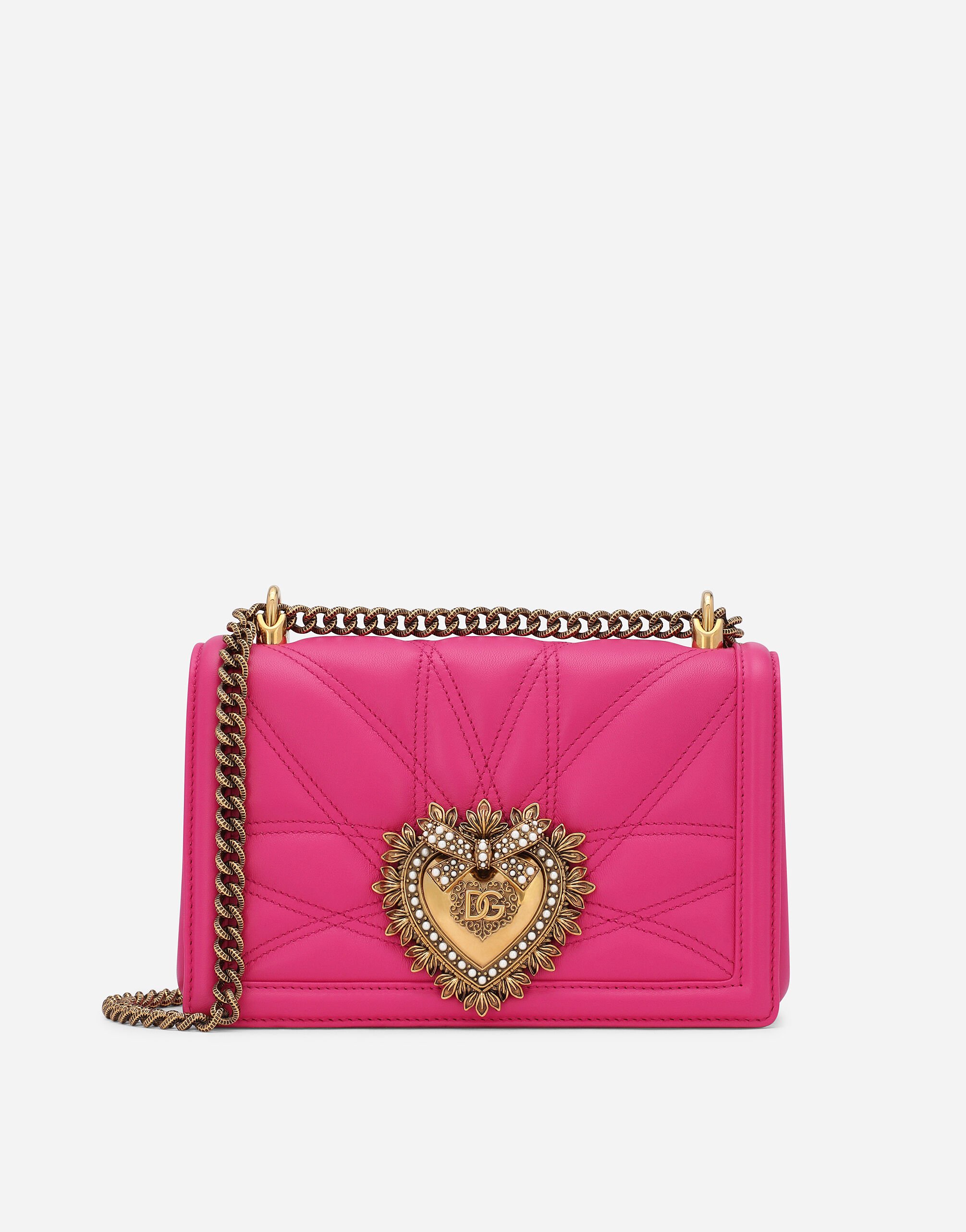 Medium Devotion bag in quilted nappa leather in Pink for 
